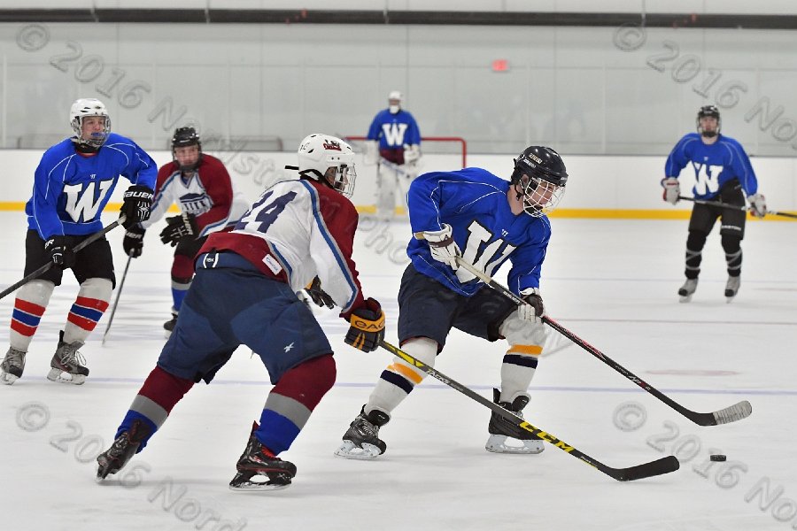 Wheaton College Men\'s Ice Hockey vs Middlesex Community College. - Photo By: KEITH NORDSTROM